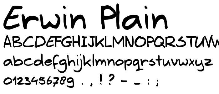 Erwin Plain font